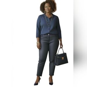 Chico's Ponte Faux-Pocket Elastic Waist Pants